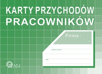 Karty przychodów pracowników MiPro album A5 K10 K10h 32 str.