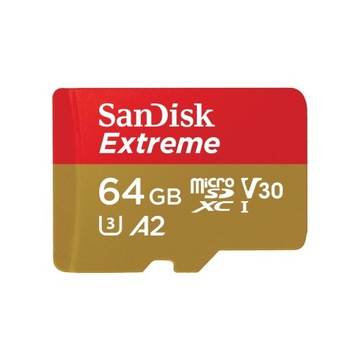 SanDisk microSDXC Extreme 64 ГБ 170/80 МБ/с A2 C10 V30 UHS-I U3