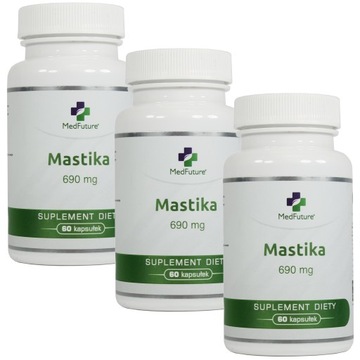 MASTIKA sproszkowana żywica mastyks 690 mg ŻOŁĄDEK WRZODY 3 opakowania