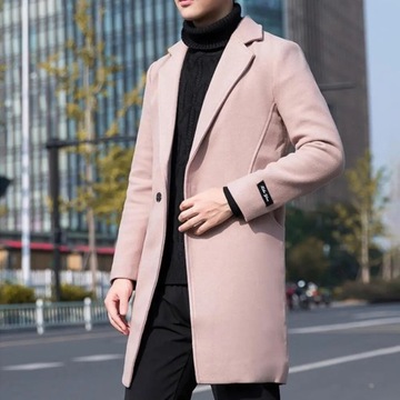 2023 Winter New Men's Coat Lapel Warm Slim Fit Win