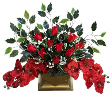 Композиция искусственного головного уклона сердца могила букет букет розы кладбище stanpol