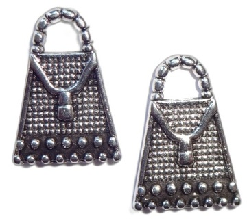 ZAWIESZKI CHARM TOREBKI 16mm 8szt TORBA METALOWE