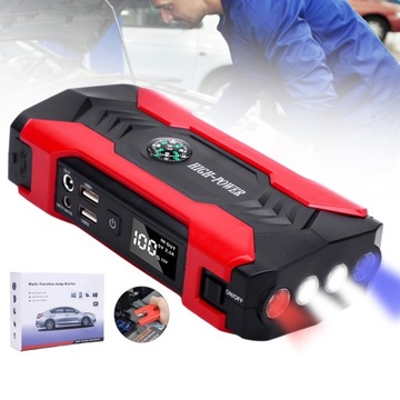 Аварийный источник питания для автомобиля 28000 мАч: Power Bank, зарядка через USB