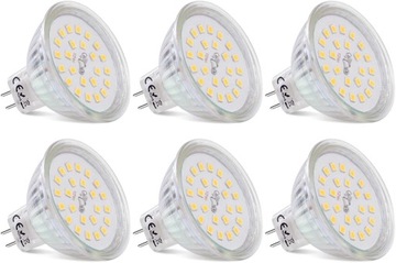 ZESTAW 6 X ŻARÓWKA LED GU5.3 6 SZTUK AIMHEIM 3,8W NEUTRALNY BIAŁY