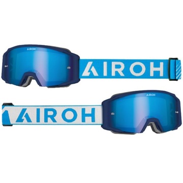 Gogle Airoh Blast Xr1 Blue Matt - Szyba Blue Mirrored (1 szyb w zest)