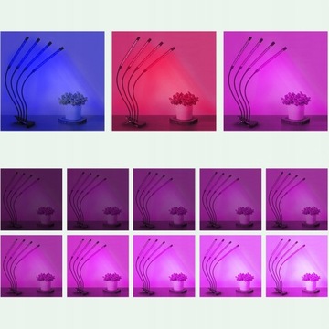 СВЕТОДИОДНАЯ ЛАМПА ДЛЯ ВЫРАЩИВАНИЯ РАСТЕНИЙ 4 ГОЛОВКИ ТАЙМЕР ДЛЯ ВЫРАЩИВАНИЯ ЦВЕТОВ МОЩНЫЙ