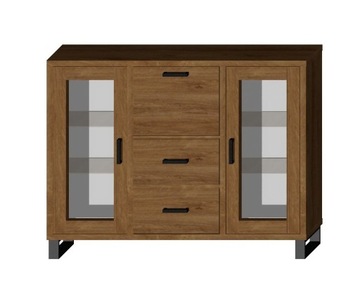 Komoda barek witryna SARA LOFT 160 metal - lefkas
