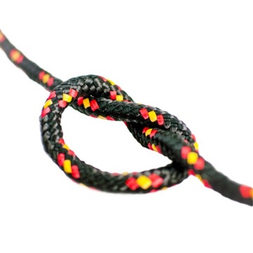 LINA POLIPROPYLENOWA PLECIONA 16mm CZARNA 10m