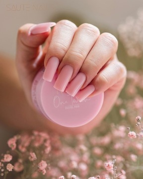 SAUTE NAILS One Touch 50г строительный гель для наращивания ногтей PASTEL PINK