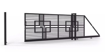 Brama Wjazdowa Przesuwna FREESTYLE BR.15.1.2 Ocynk RAL Antracyt 140x400 cm