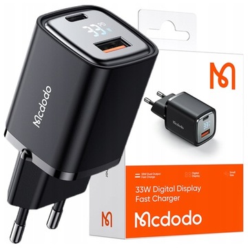 ЗАРЯДНОЕ УСТРОЙСТВО MCDODO NANO GaN USB/USB-C PD 33 Вт