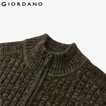 Giordano Men Sweaters Thick Mockneck 7 Stitch Knit