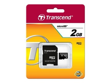 TRANSCEND TS2GUSD Transcend karta pamięci Micro SD 2GB + Adapter nie SDHC !