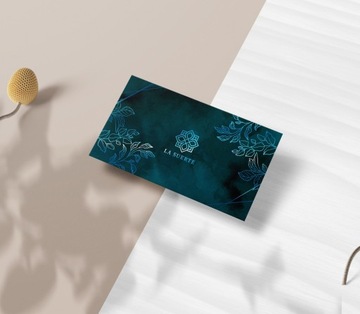 Karty rabatowe karnety złocone folia soft touch + folia niebieska 250 szt