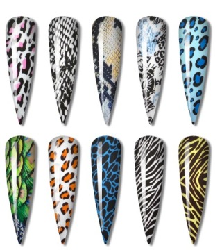 ТРАНСФЕРНАЯ ФОЛЬГА 100х4см узоры LEOPHER SPOTS