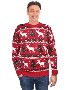 НОРВЕЖСКИЙ РОЖДЕСТВЕНСКИЙ ДЖЕМПЕР REINDER RED XL