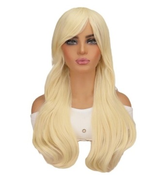 PERUKA WIG WŁOSY BLOND DŁUGIE BARBI GRZYWKA DLA DOROSŁYCH COSPLAY