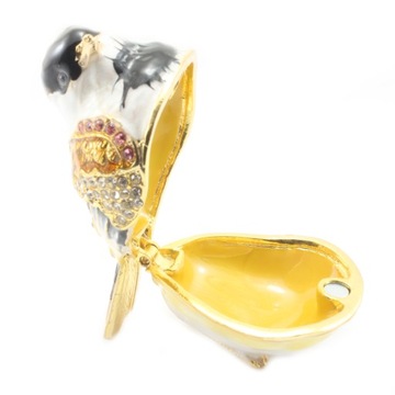 Szkatułka Dekoracyjna Puzderko Ptak Styl Faberge