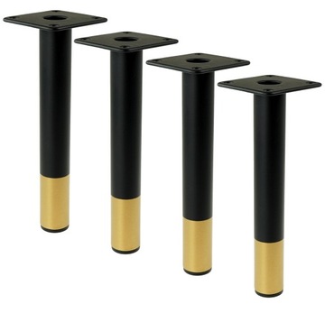 4x Noga fi25 nóżka meblowa czarny + miedź 18 cm