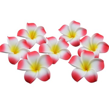 KWIATY FRANGIPANI FAŁSZYWE OZDOBANIE SZTUCZNEGO ŚLUBU