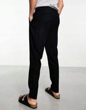 Asos Design NG3 wee czarne spodnie chinosy 29/30