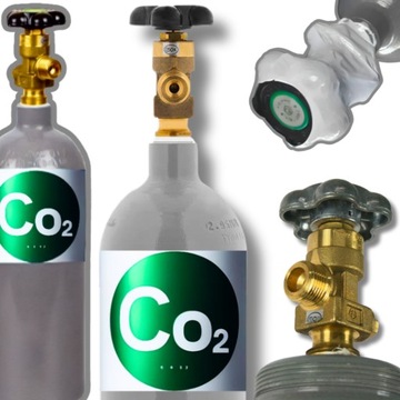 BUTLA Z GAZEM 2L PEŁNA DWUTLENEK WĘGLA CO2 SPOŻYWCZY LEGALIZACJA GAZ