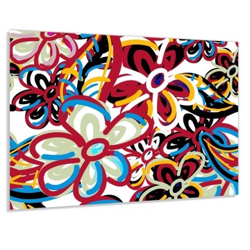 Panel szklany hartowany 100x60 Kolorowe kwiaty