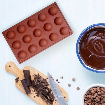 СИЛИКОНОВАЯ ФОРМА ДЛЯ ВЫПЕЧКИ МОНОПОРЦИЙ, ПОЛУСФЕР, ШАРОВ 358