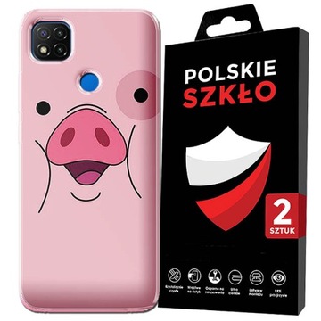 STYLOWE ETUI DO XIAOMI REDMI 9C WZORY + SZKŁO