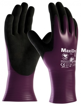 Rękawice Robocze Maxiflex Nitrylowe Chemiczne ATG MaxiDRY 56-426 9-L