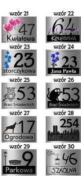 Tabliczka numer domu dibond czesany tablica