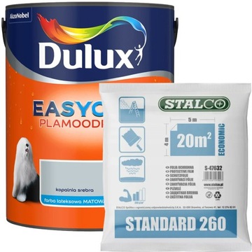 Dulux EasyCare Farba Kopalnia Srebra 5L + GRATIS