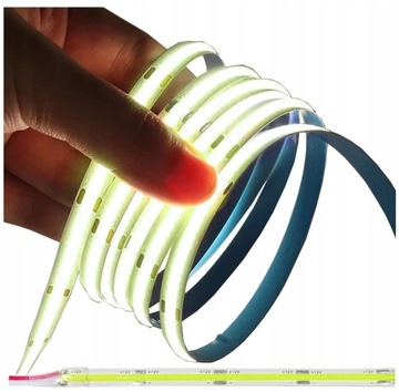 Taśma LED Neon COB 12V ZIELONA 1m Homogeniczna