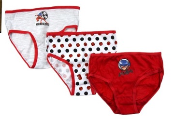 3-PACK SLIPY MAJTKI BIEDRONKA I CZARNY KOT 104/110