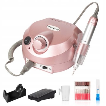 FREZARKA DO PAZNOKCI 65W + FREZY Do Manicure i Pedicure PROFESJONALNA MOCNA