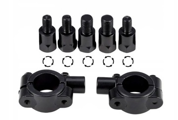 2 X ЗАЖИМ ДЛЯ КРЕПЛЕНИЯ ЗЕРКАЛА M10 M8 ДЛЯ СКУТЕРА, МОТОЦИКЛА QUAD