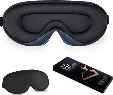OPASKA NA OCZY DO SPANIA 3D MASKA ZACIEMNIAJĄCA REGULOWANA JAKOŚĆ PREMIUM