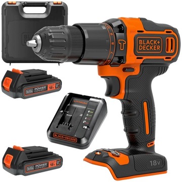 Black Decker Ударная дрель 18 В BDCHD18K1B2 2x 2 Ач + зарядное устройство