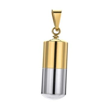 Mini Openable Hollow Pendant Pills Design Wodoodporny brelok do kluczy Prochy Golden