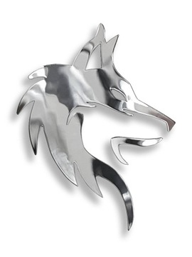 Naklejka LIS fox emblemat chrom na samochód