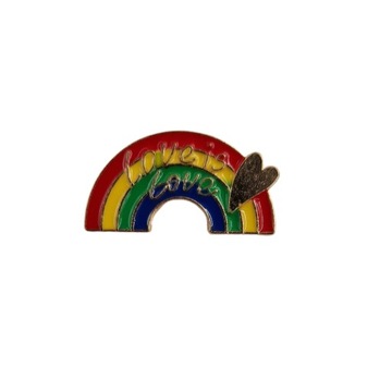 Przypinka Metalowa Tęcza Love Is Love Rainbow