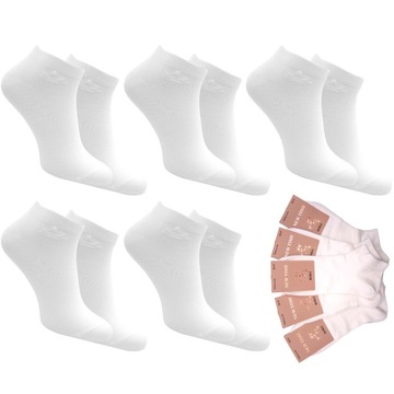 5x Stopki białe damskie bambusowe perfumowane skarpety 39-41