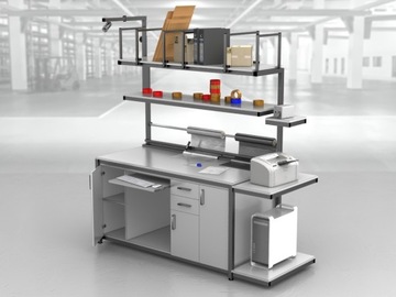 Верстак упаковочный 200x80x210/230см Art