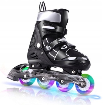 ROLKI ZE ŚWIECĄCYMI KOŁAMI LED WESKATE ROZMIAR 39-42 CM