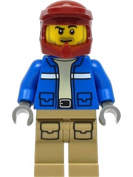 R1*LEGO FIGURKA cty1294 RATOWNIK MOTOCYKLISTA KASK, NOWY