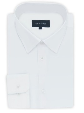 BIAŁA ELASTYCZNA KOSZULA Z DŁUGIM RĘKAWEM L01 176-182 / 39-Slim