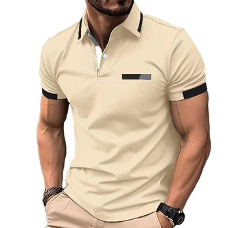 MODNA KOSZULKA MĘSKA POLO Z KRÓTKIM RĘKAWEM KOLORY S-3XL