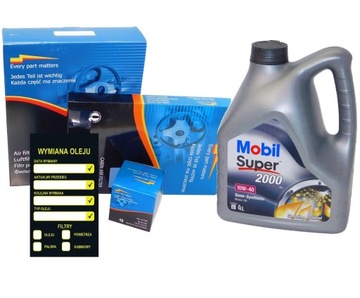 FILTRY + olej Mobil 10w40 4L SKODA Fabia I 1.4 60KM