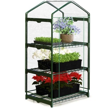 MINI SZKLARNIA BALKONOWA FOLIA 3 PÓŁKI 125x69x49cm