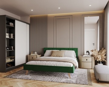 Двухвурный раздвижный гардероб Денвер 120 см + зеркало стержня Белый гардероб